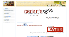Desktop Screenshot of cedarsmedgrill.com